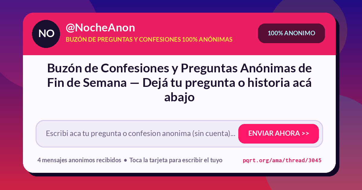 Tarjeta de Preguntas Anónimas #3045